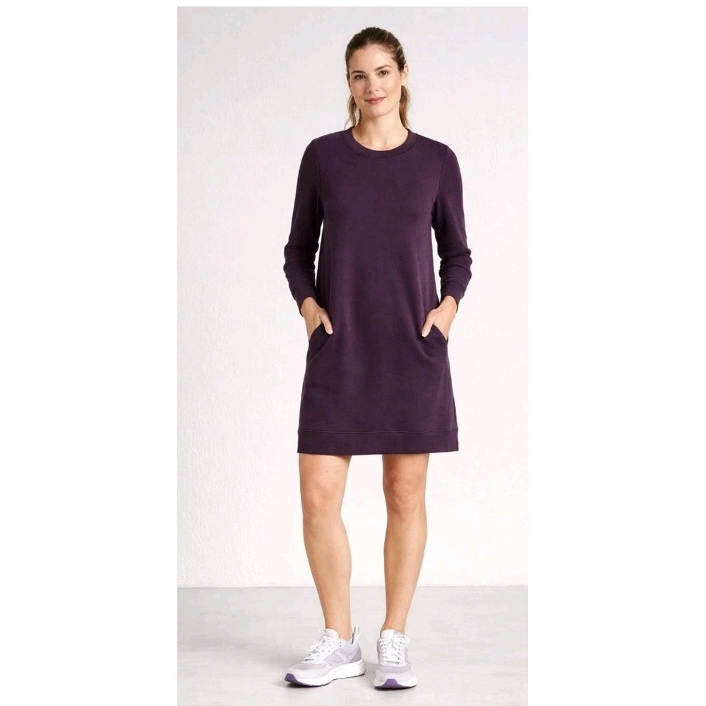 NWT Athleta Women's Coaster Luxe Dress In Plum Sz XL Soft
